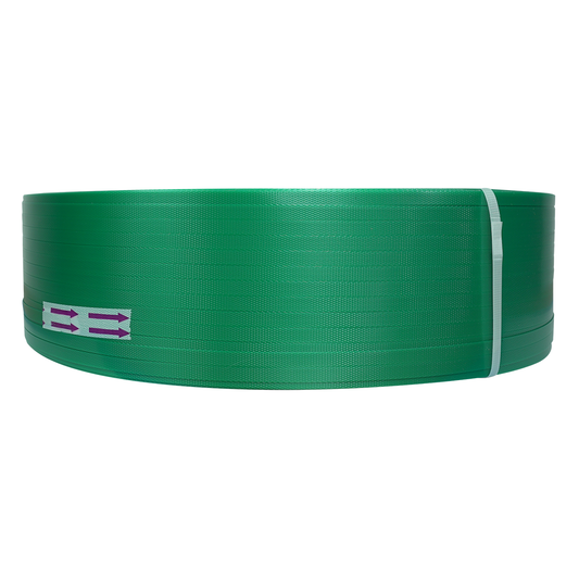 Zuncho Pet 1/2 X 0.7 Mm X 2.000 Mts uso logística pesada, exportaciones, metalmecánica, construcción y otros rubros industriales.