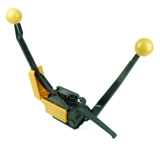 Enzunchadora multifuncional para acero que tensa, sella y corta