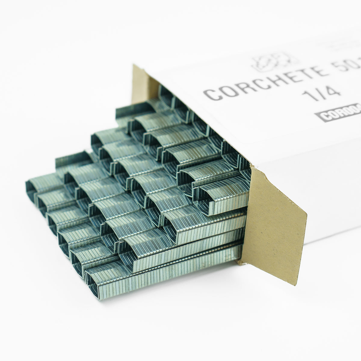 Corchete 5019 - 1/4" - 5.000 Unidades galvanizado para cierre de zuncho plástico y PET
