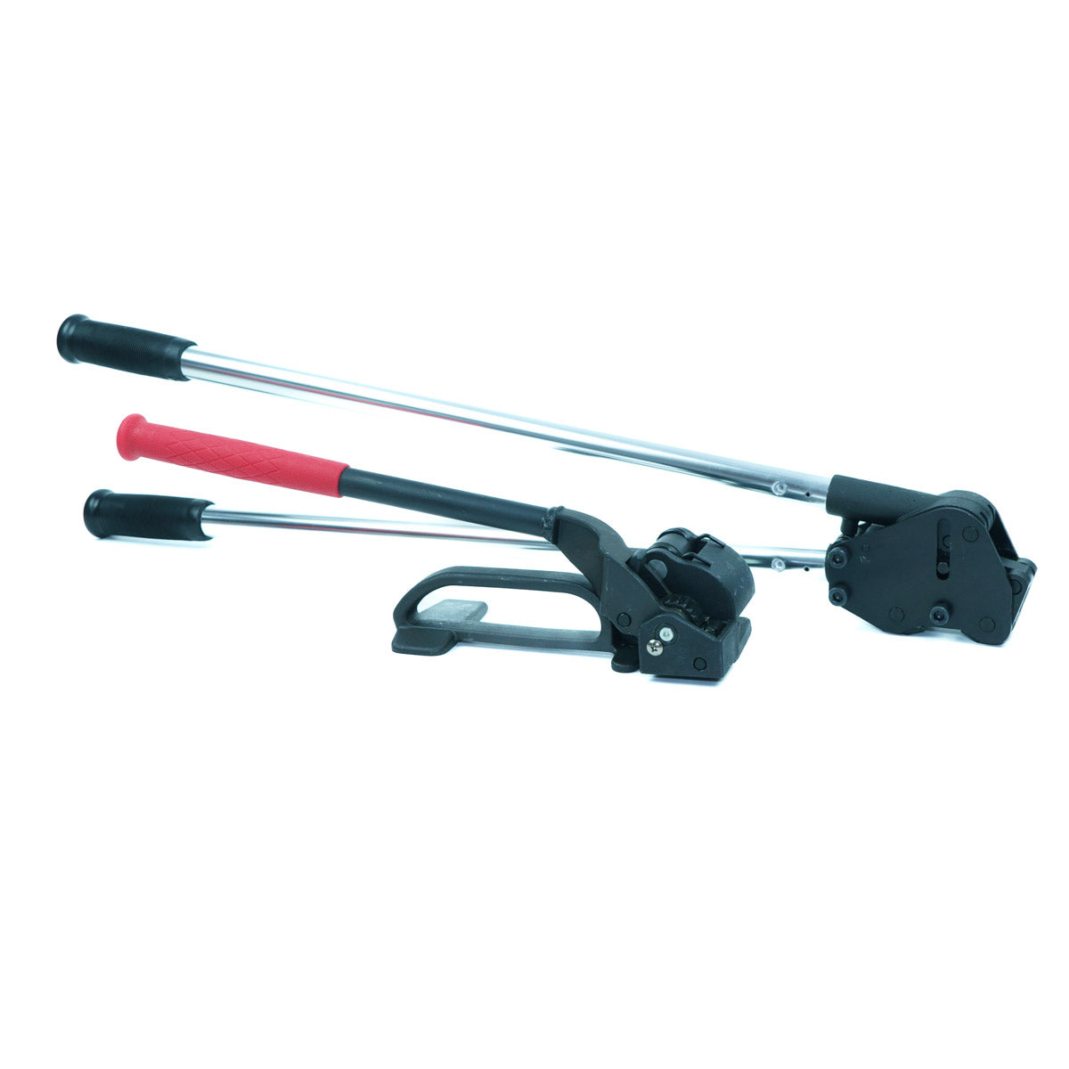 Set enzunchador con zuncho de acero 1 1/4 pulgadas (32 mm) para embalaje seguro