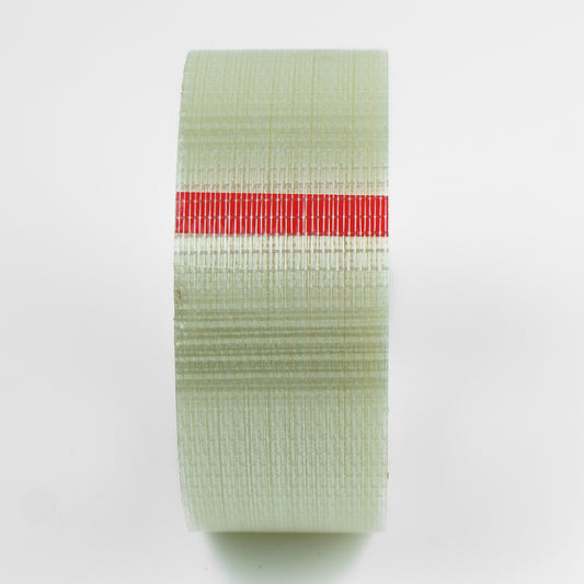 Cinta Filament 48 Mm X 40 Mts para exportación o fijación de productos metálicos como tubos, perfiles u otros materiales con volumen o peso elevado.