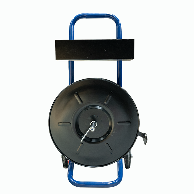 Carro dispensador para zuncho plástico, ideal para embalaje y logística