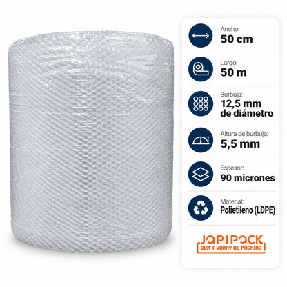 Plástico Burbuja 50 Cms X 50 Mts