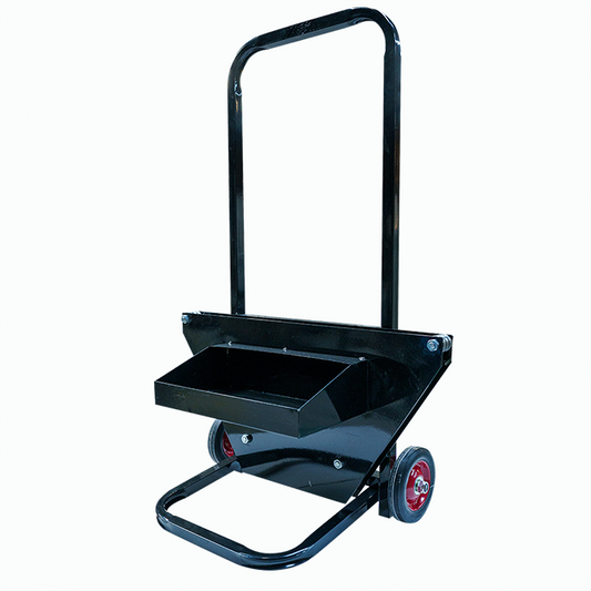 Carro dispensador para rollo de zuncho de acero, uso industrial
