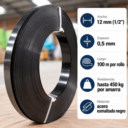 Zuncho Acero 1/2 - 100 Mts