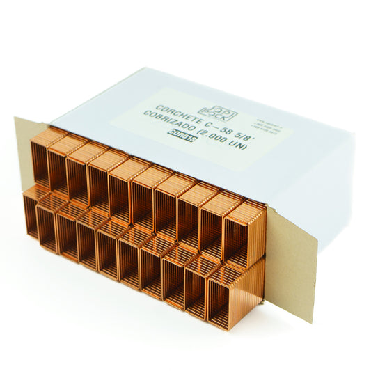 Corchete 3215 para cerrador de fondos de caja, pack 2000 unidades