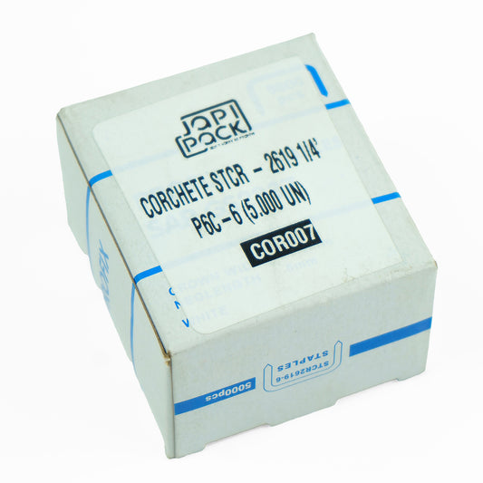 Corchete 2619 - 1/4" - 6.000 Unidades galvanizado para cierre de zuncho plástico y PET
