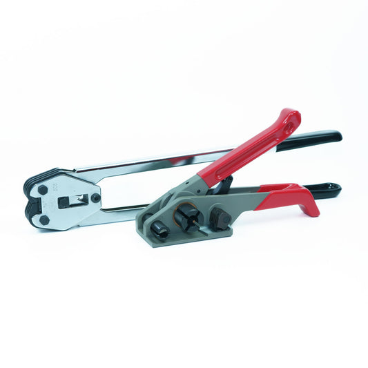 Set enzunchador con zuncho PET 5/8 pulgadas para embalaje seguro y resistente