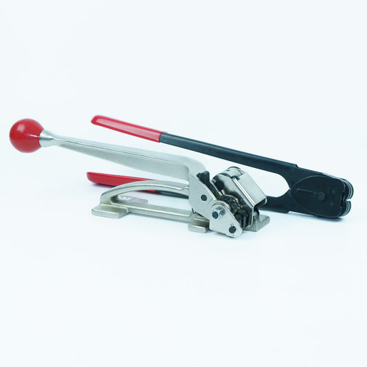 Set enzunchador con zuncho de acero 5/8 pulgadas para embalaje resistente