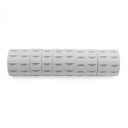 Etiqueta Motex 6600 blanca para fecha de vencimiento y lote, 8.000 unidades