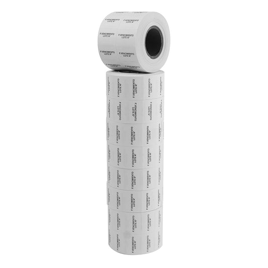 Etiqueta Motex 6600 blanca para fecha de vencimiento y lote, 8.000 unidades