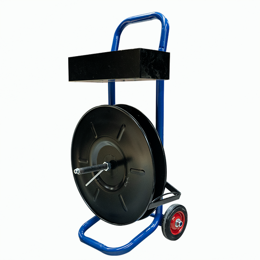 Carro dispensador para zuncho plástico, ideal para embalaje y logística