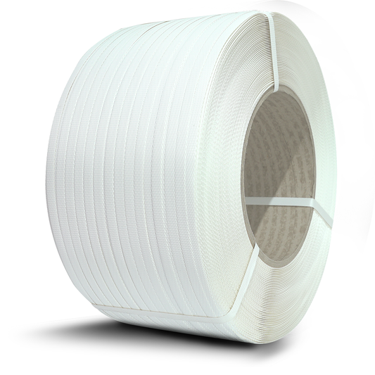 Kit enzunchador con zuncho PP blanco 5/8 pulgadas para embalaje seguro5/8"