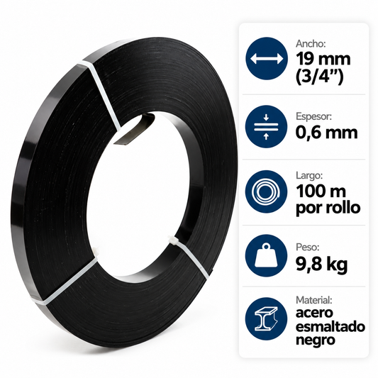 Zuncho Acero 3/4 - 100 Mts