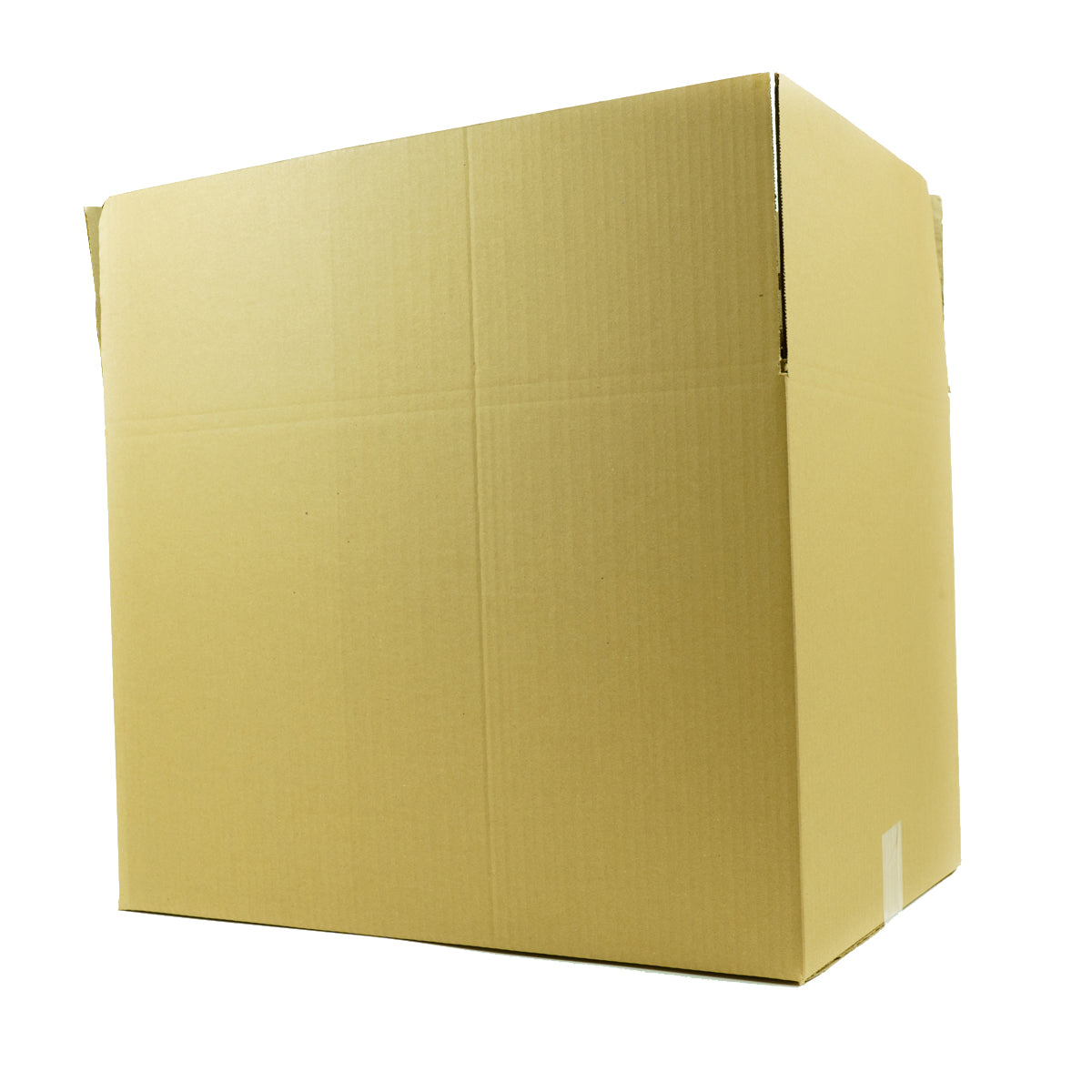 Caja de cartón corrugado 60 x 40 x 40 cm cerrada, vista de costado