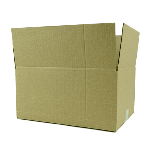 Caja de cartón corrugado 40 x 30 x 20 cm armada, con las solapas abiertas