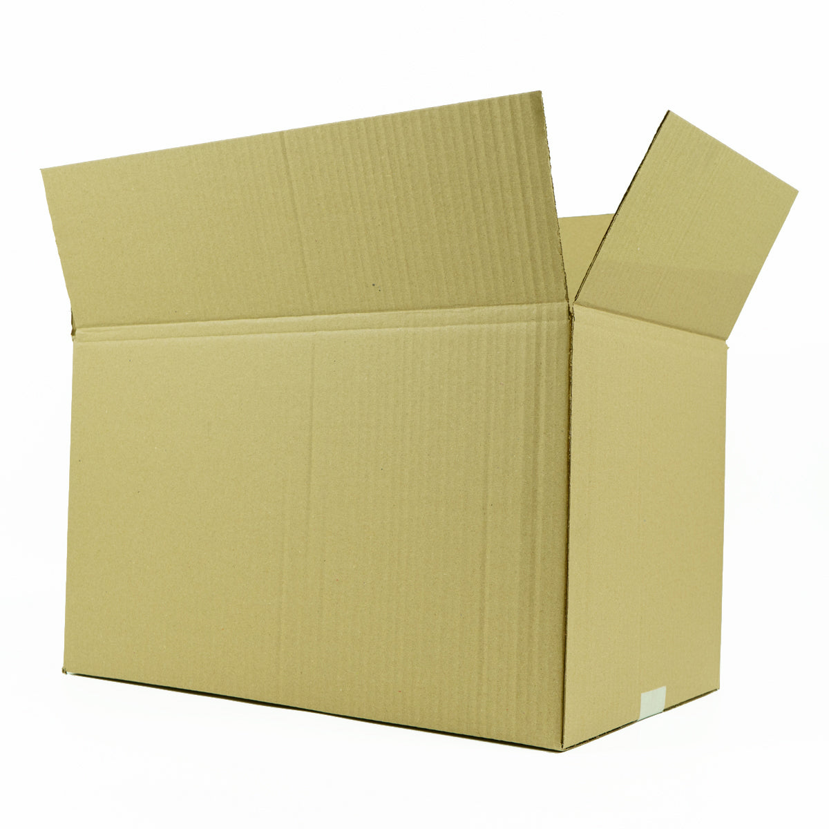Caja de cartón corrugado 40 x 30 x 20 cm armada, vista de costado