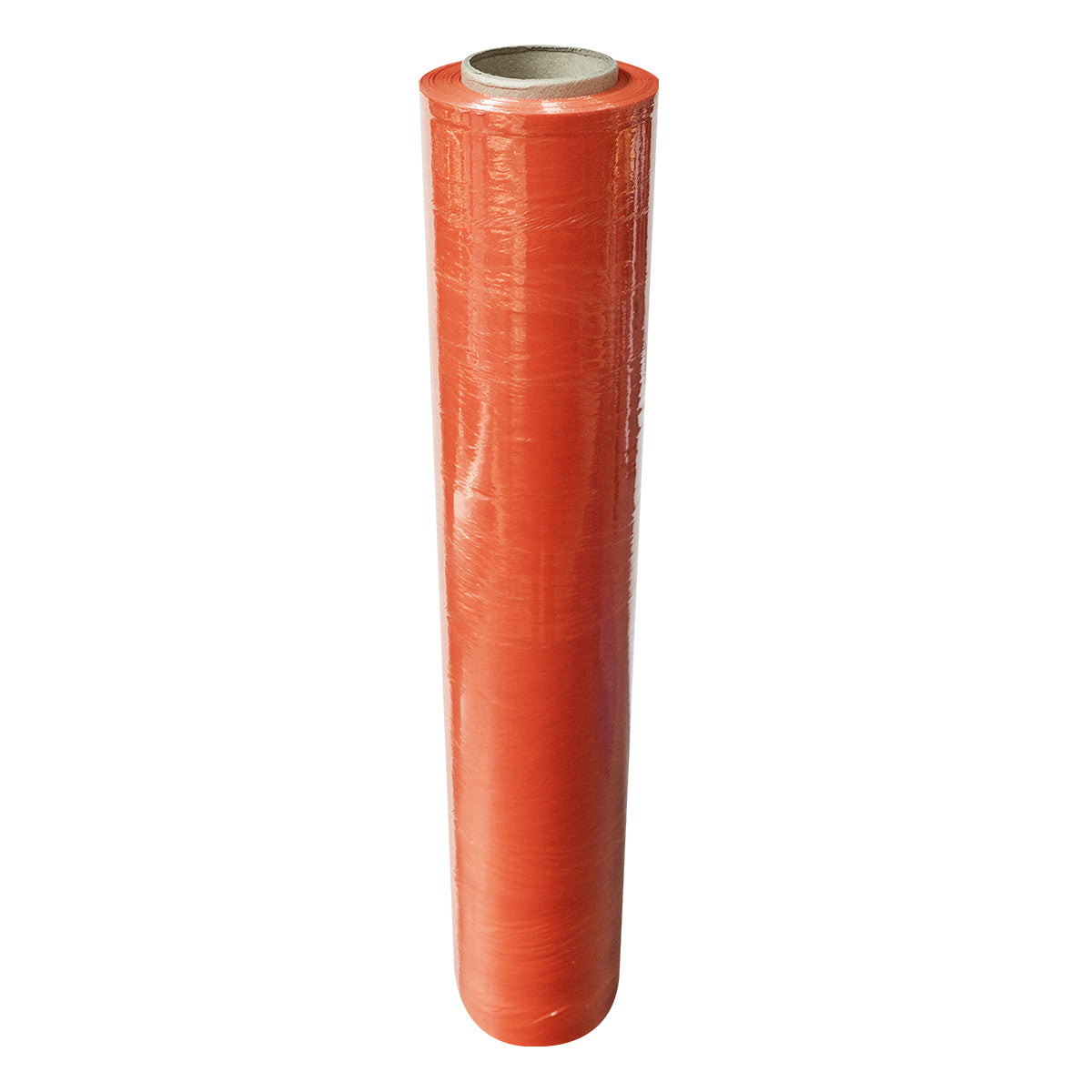 Rollo de film stretch naranjo de 50 cm de ancho, vista vertical