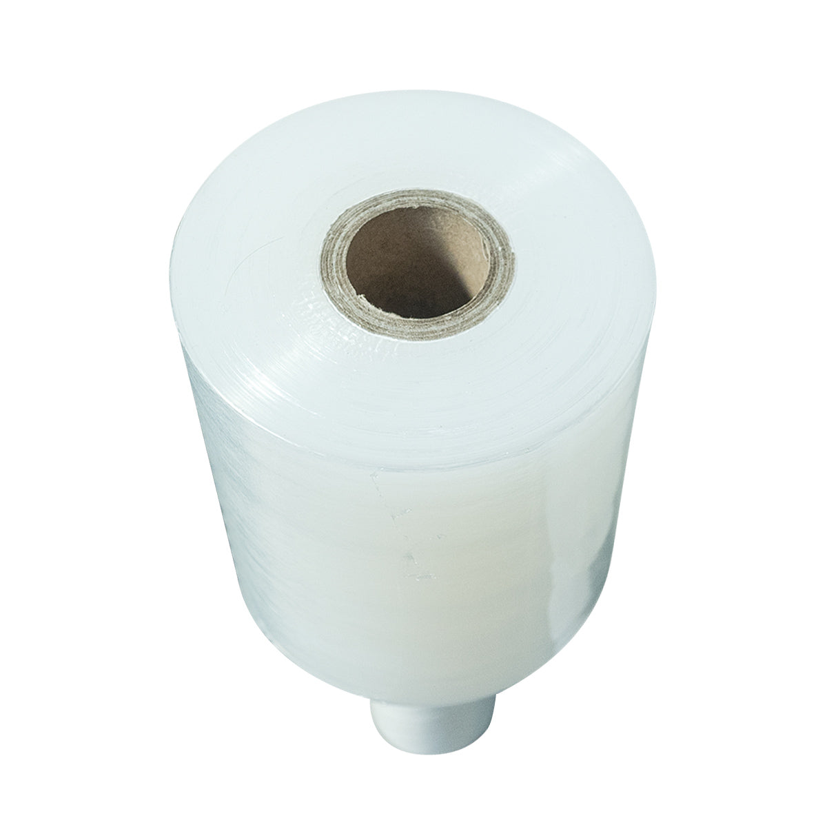 Rollo de film stretch transparente de 10 cm con mango de cartón