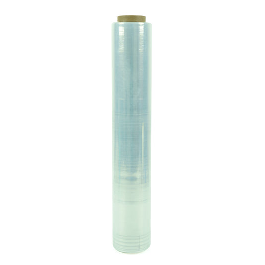 Rollo de film stretch transparente de 50 cm y 20 micras con cono de cartón