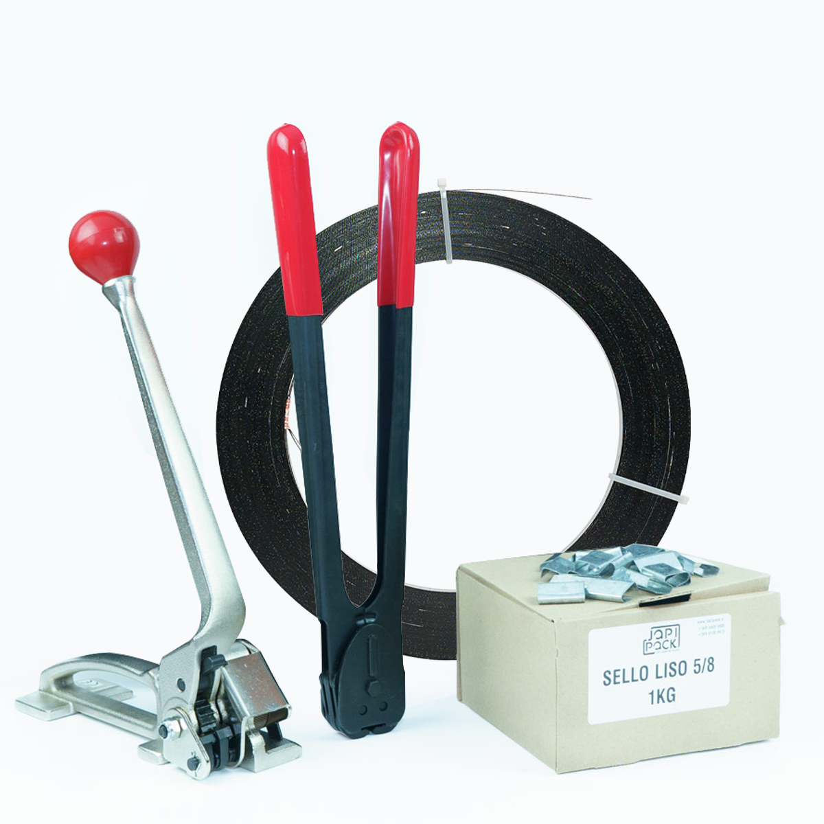 Kit Enzunchador Zuncho Metálico 5/8" - 100 Mts