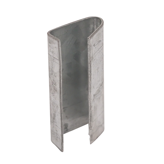 Sello liso galvanizado para zuncho de 1/2, vista de detalle