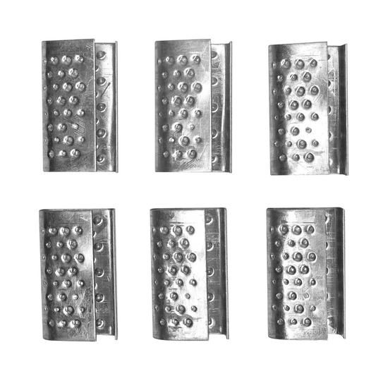 Sellos dentados 1/2 para zuncho, caja de 250 unidades