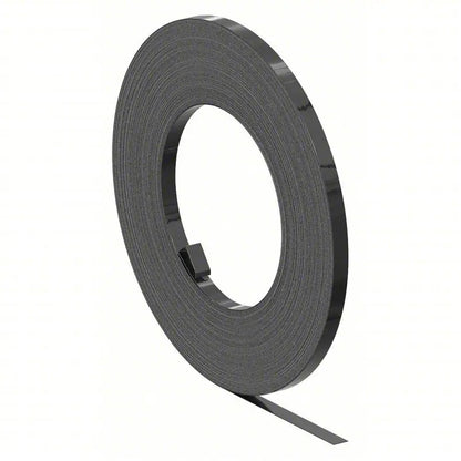 Rollo de zuncho de acero esmaltado negro de 1/2" y 100 metros